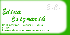 edina csizmarik business card